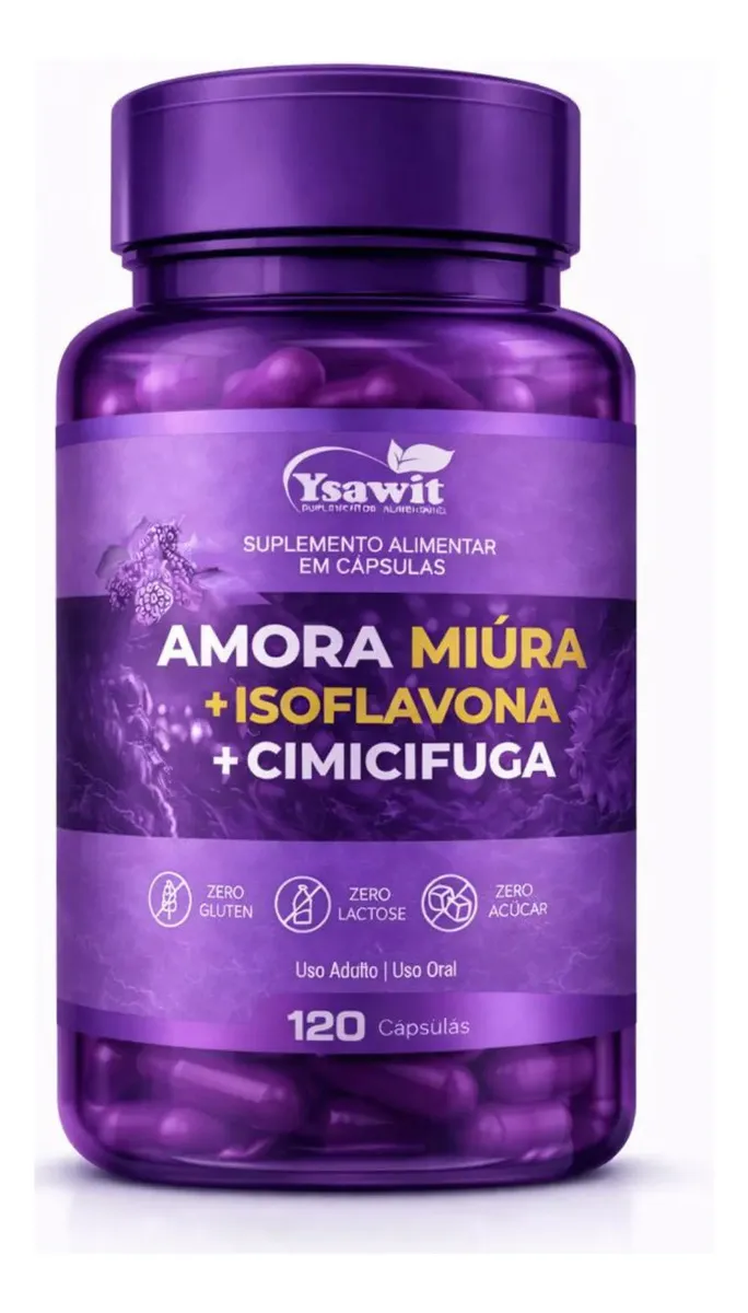 Amora Miura + Isoflavona + Cimicífuga 120 Cápsulas 500mg: Benefícios Naturais Para os Sintomas da Menopausa