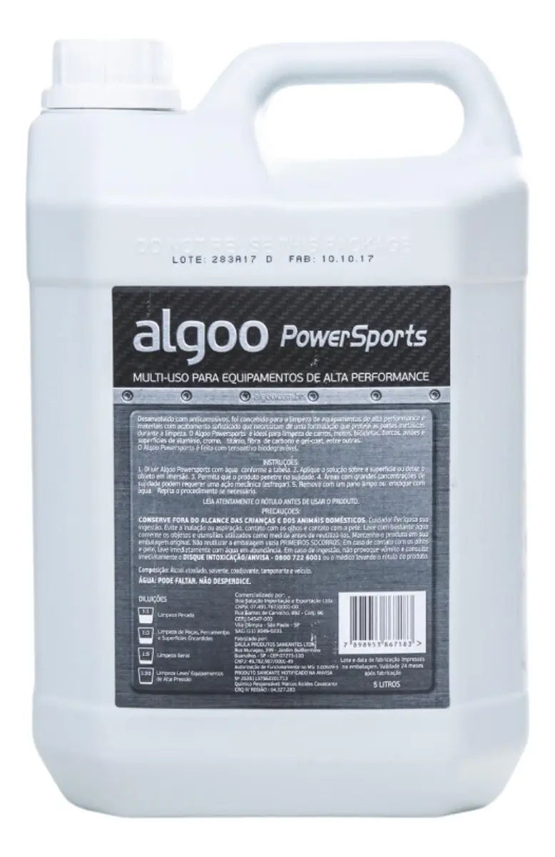Desengraxante Algoo Powersports 5L: A Revolução da Limpeza para Sua Bike e Seu Bolso