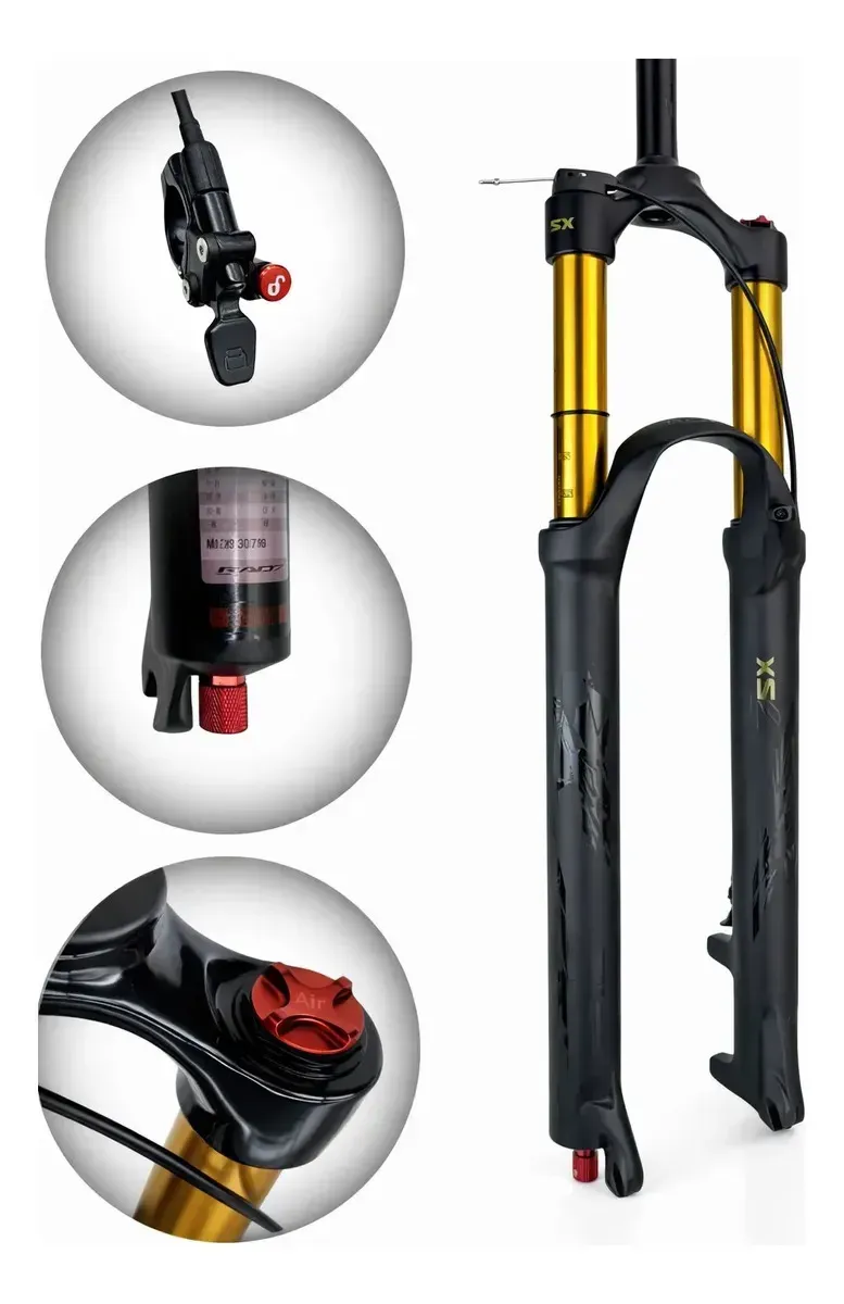 Garfos Rad7 7sx Suspensão 29: Domine Trilhas com Performance e Estilo
