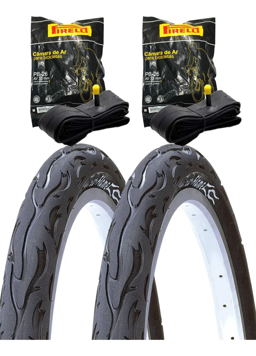 Kit Kenda Flame 26 + Câmaras Pirelli: A Combinação Perfeita de Aderência e Durabilidade para Sua Bike!